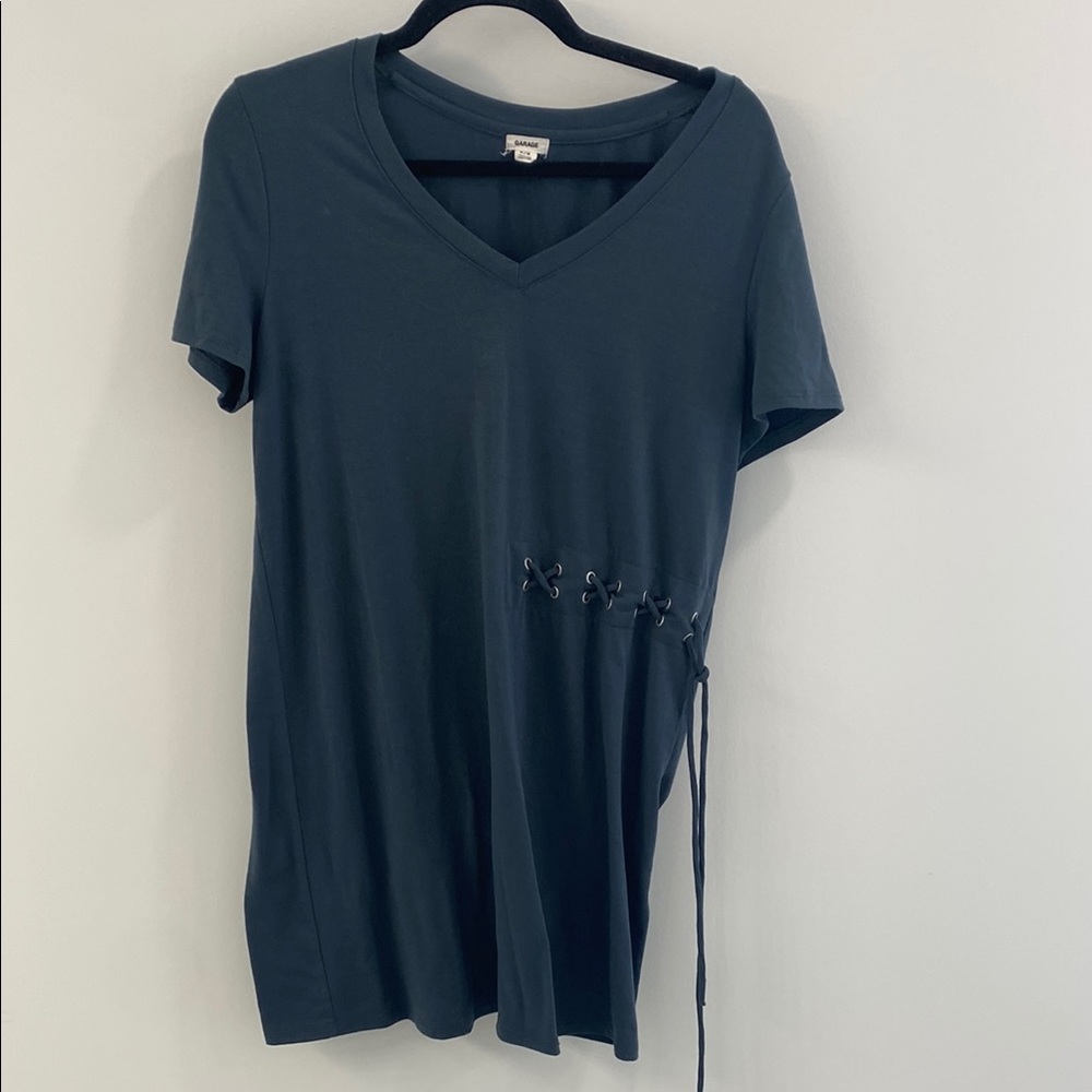 Garage Green T-Shirt Dress - Medium